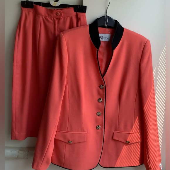 Wool Crepe suit jacket blazer 90s Canadian designer - Picture 3 of 12